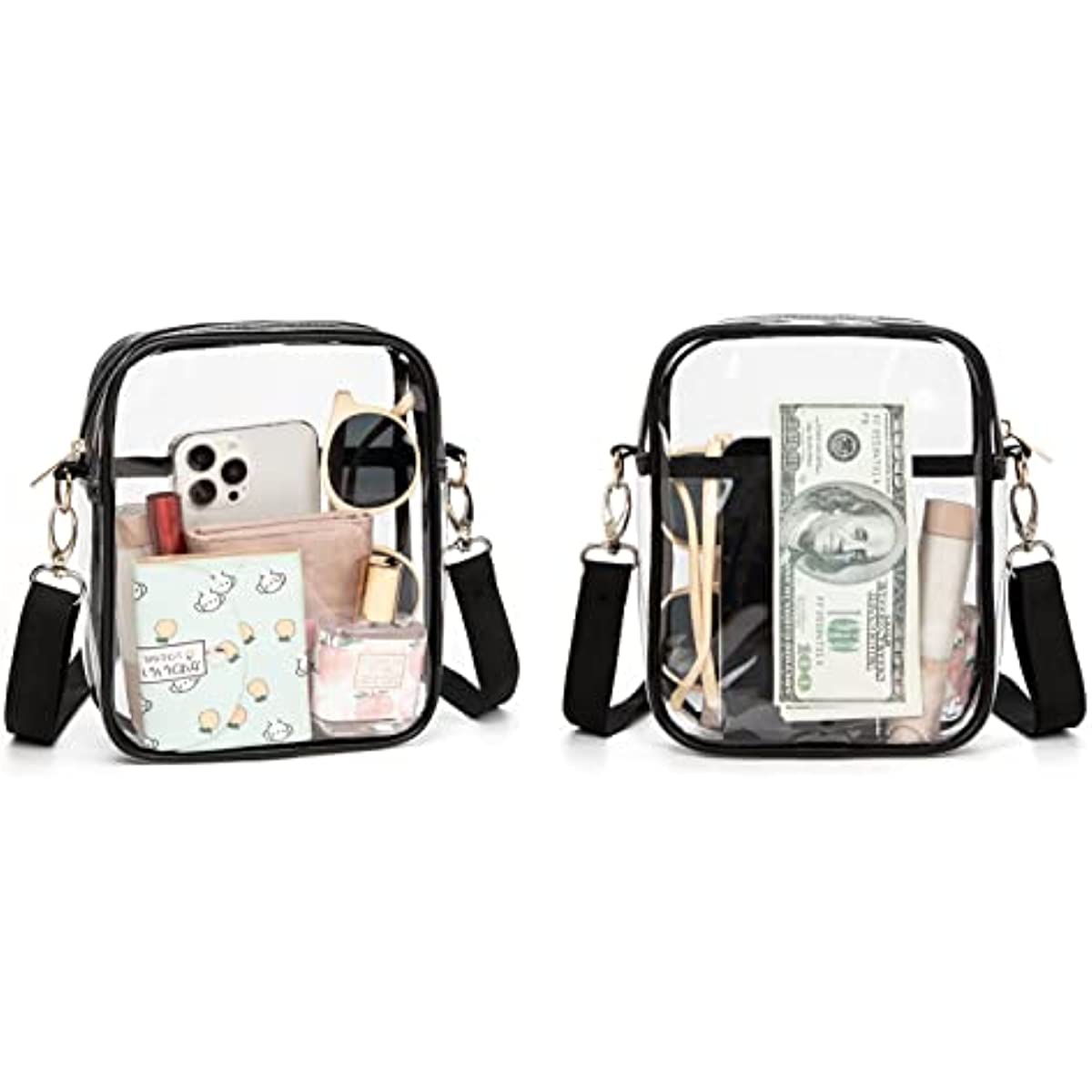 TEABAN Clear Delicate Crossbody Purse Bag