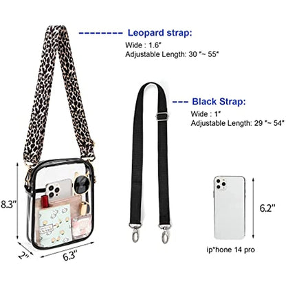 TEABAN Clear Delicate Crossbody Purse Bag